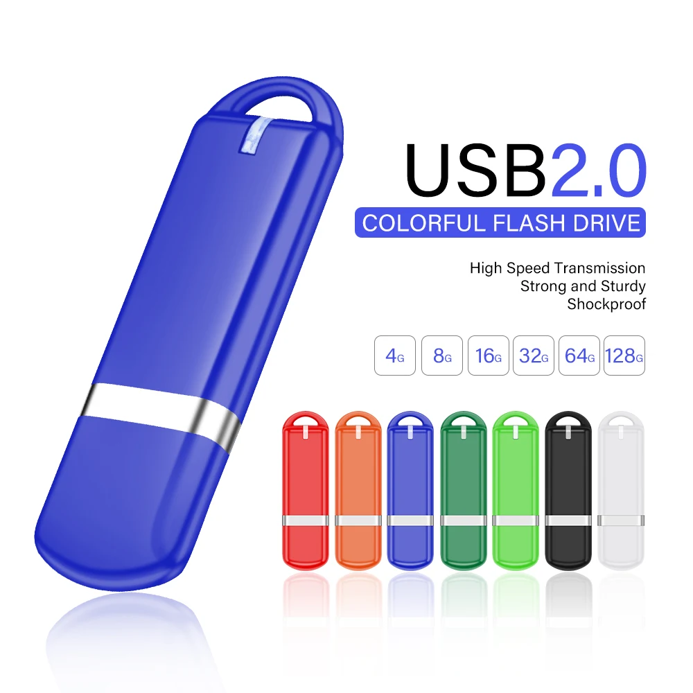 

JASTER Colorful USB Flash Drive 128GB Business Gift Memory Stick 64GB Plastic Pen Drive 32GB Real Capacity U Disk 16GB Pendrive