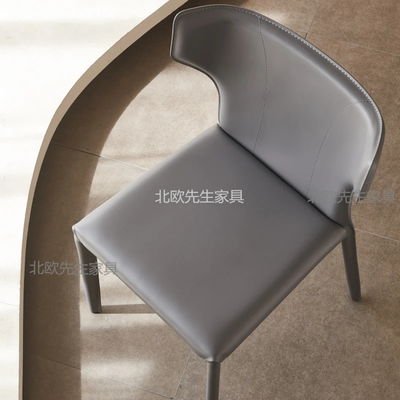 Nordic Luxury Dining Chairs Modern Minimalist Designer Grey Dining Chair European Party Sillas Para Sala De Estar Furniture