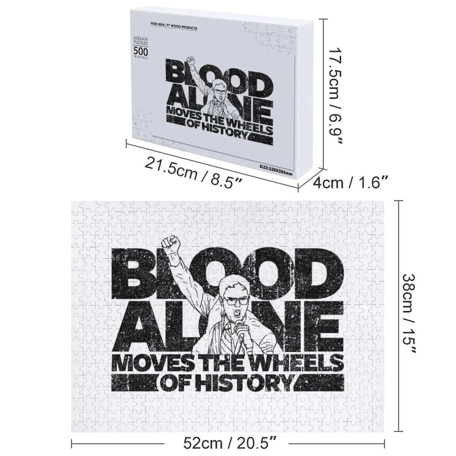 Дуайт Шрут - Кровь в одиночку перемещает колеса истории (вариант) Пазл Персонализированные подарки Пазл с животными