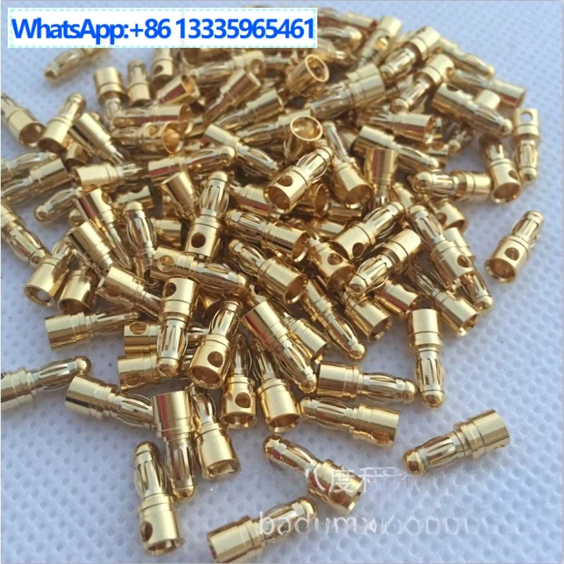 

200PCS 3.5Mm banana head, motor, motor drone ESC, cable plug 3.5mm gold-plated plug