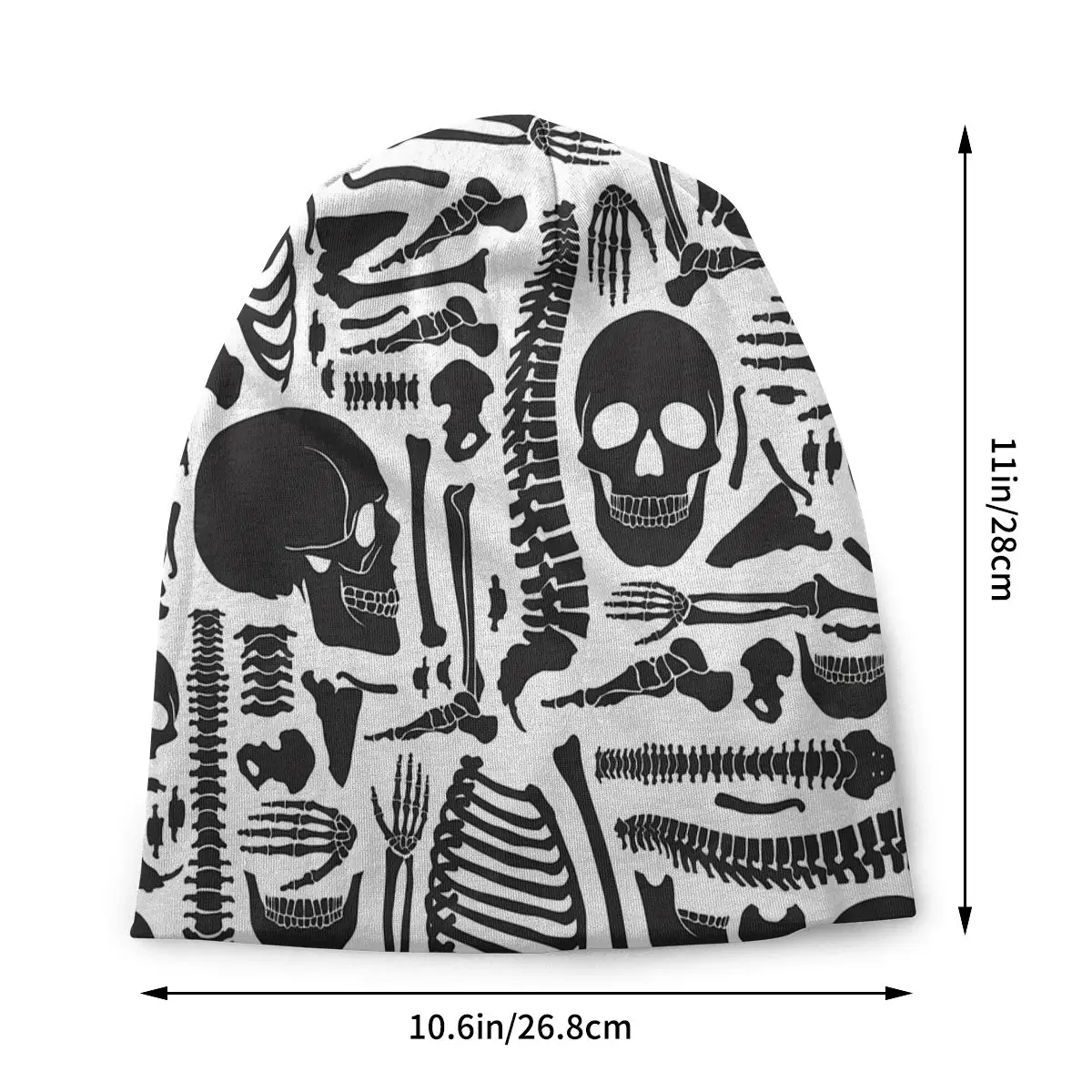 Human Bones Outdoor Beanie Caps Skull Skeleton Skullies Beanies Ski Caps Soft Thin Bonnet Hats