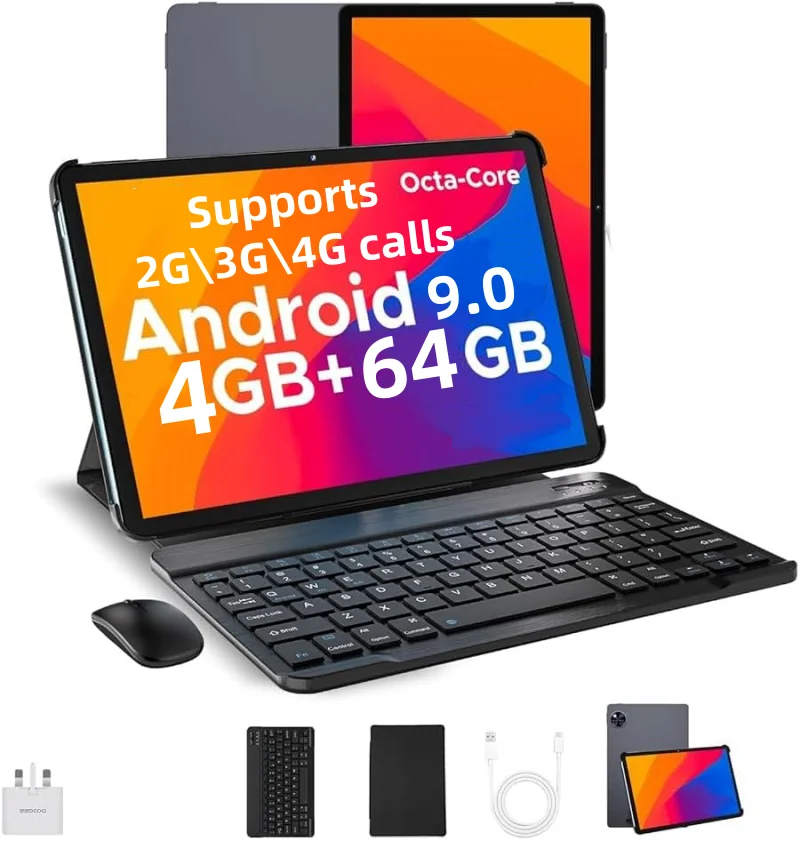 10.1 INCH G3 Android 9.0 Phone Call 4GB RAM 64GB ROM CPU MT6763 Processor, Supports 2G 3G 4G Calls Octa-Core Cortex-A7 Sim Card