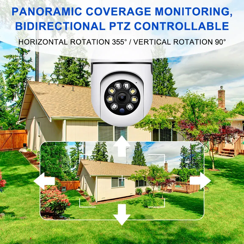 3MP 야외 무선 WiFi 카메라 줌 10X 무선 감시 실내 보안 카메라 나이트 비전 CCTV 카메라 모션 감지