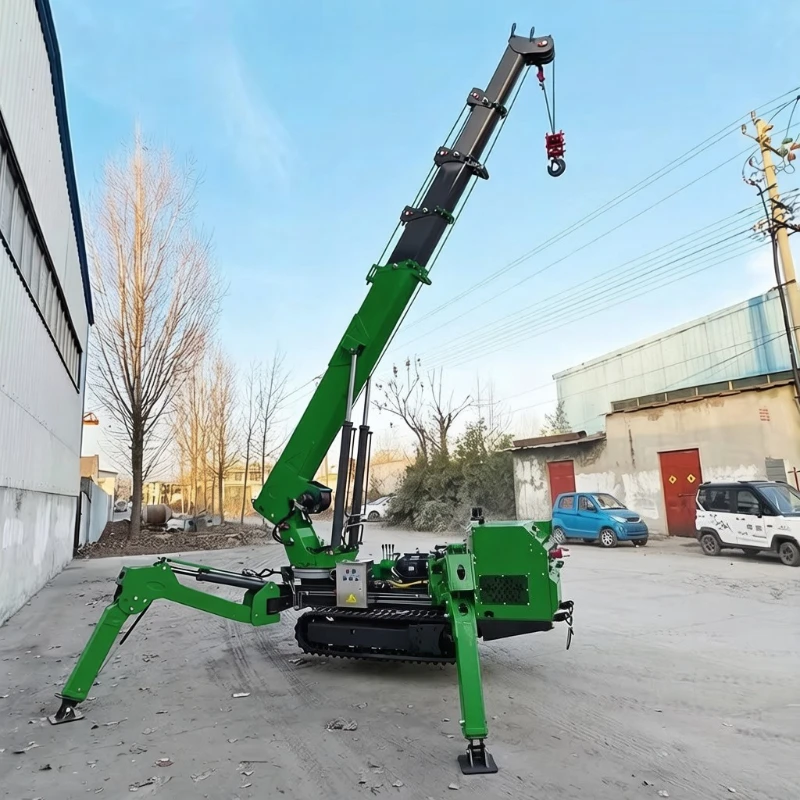 Customizable 8-12 Ton Mini Spider Crane Powered High Performance Compact Crawler 20m Lifting Height Spider Crane