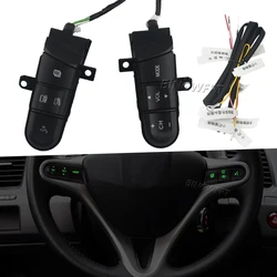 Button + Wire Steering Wheel Bluetooth Phone Volume Control Switch For Honda Civic 2006-2011