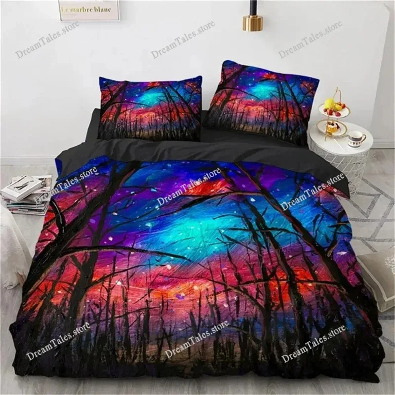 Van Gogh Duvet Cover Oil Painting Style Starry Sky Night Bedding Set Microfiber Comforter Cover Gifts for Girls Boys Teen Decor3