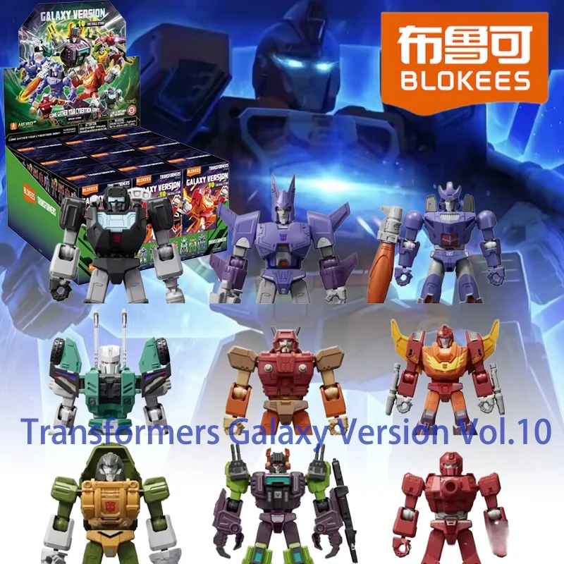 Коллекционные подвижные фигурки Transformers Galaxy Version Vol.10 Blokees Blind Box: Гальватрон, Скорпонок, Сиксшот (сборные модели)