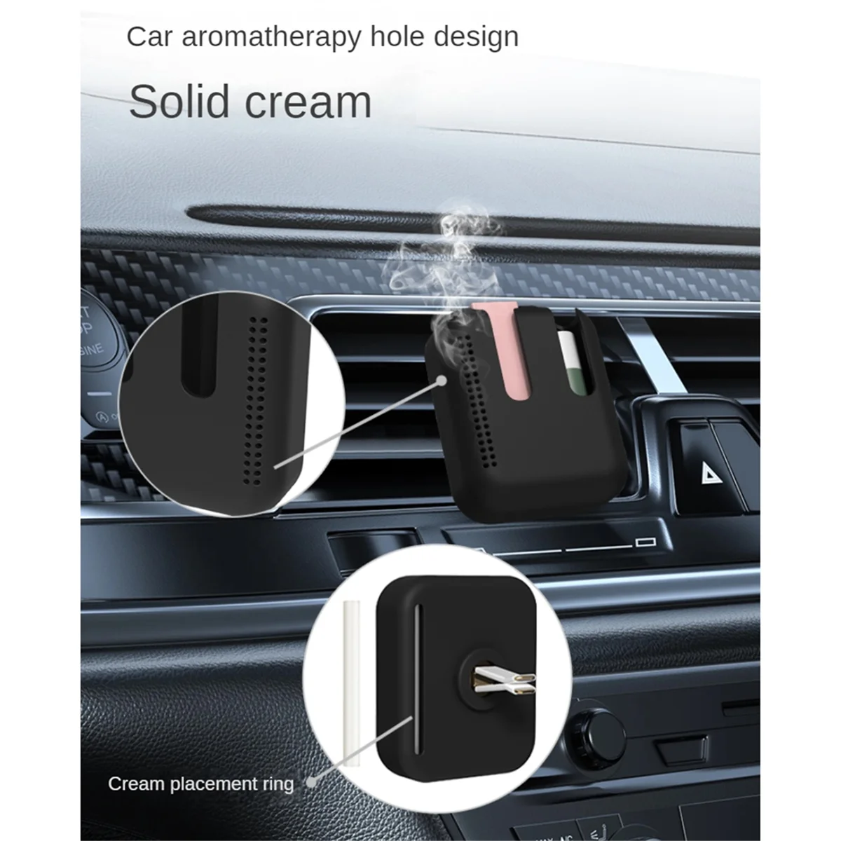 

ABMW-Car Air Outlet Holder Car Aromatherapy Stand Car Interior Supplies Black