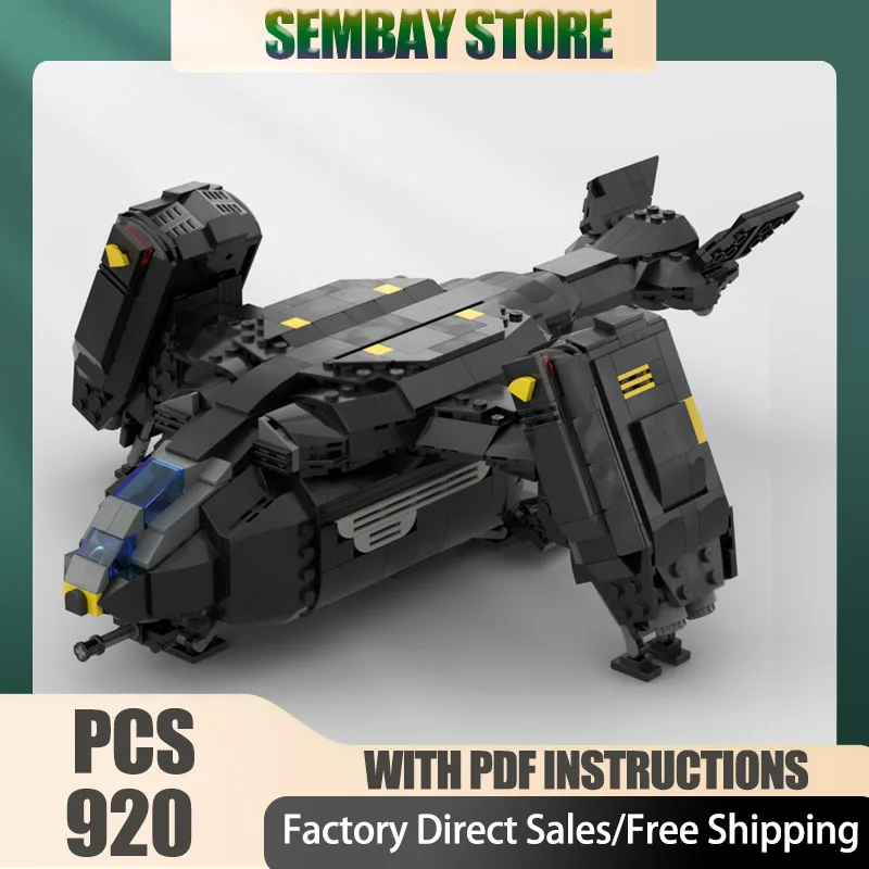 Star Movie Moc Building Bricks Pelican-1 Extraction Shuttle (Helldivers 2) Technology Blocks Christmas DIY Toy Construction Gift