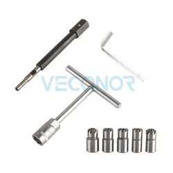 7pcs Diesel Injector for Seat Cutter Cleaner Tool Set Flat Reamer Angled Peamer Pilot Post Fit for BMW for Ford Peufor Geot