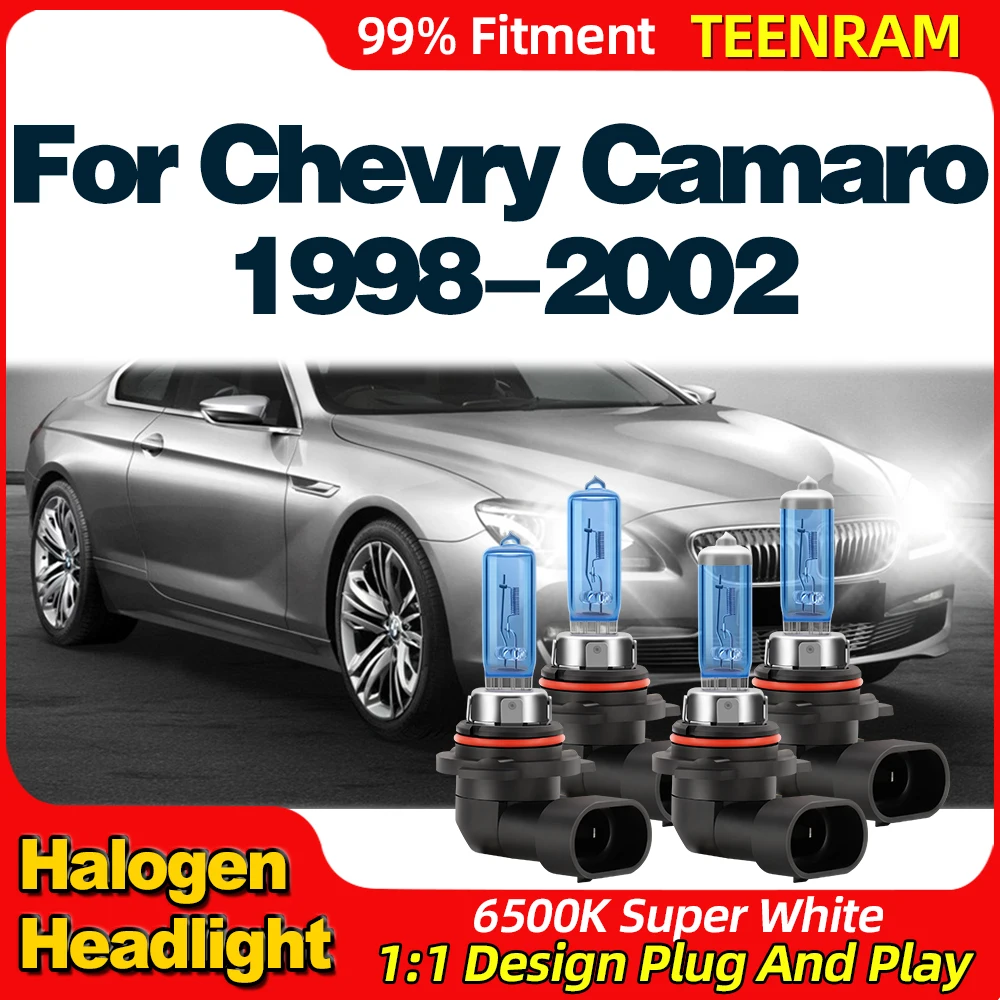 

24000LM Halogen Headlight Bulbs 12V High Low Beam Car Lamps 6500K Plug And Play For Chevry Camaro 1998 1999 2000 2001 2002