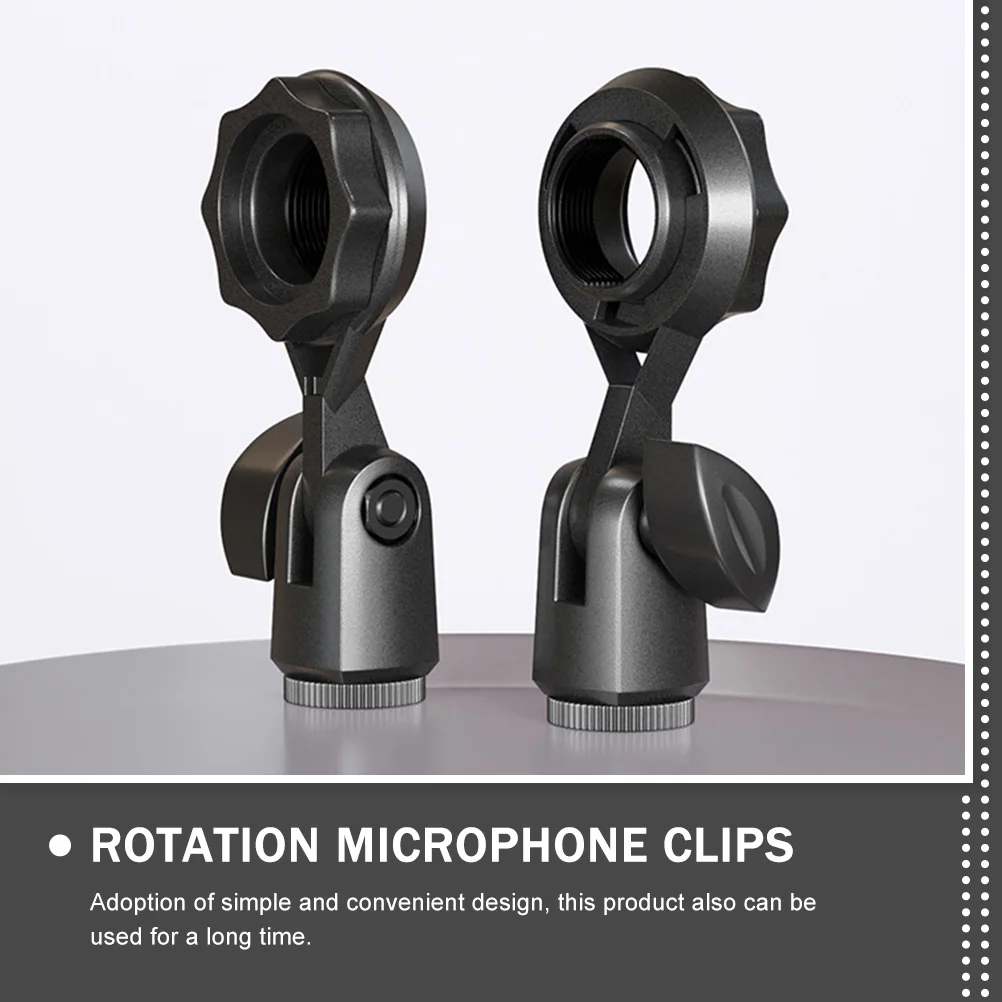 

4 Pcs Capacitive Microphone Stand Practical Clip Clamp Thin Wireless Holder Plastic for Video Chatting Portable