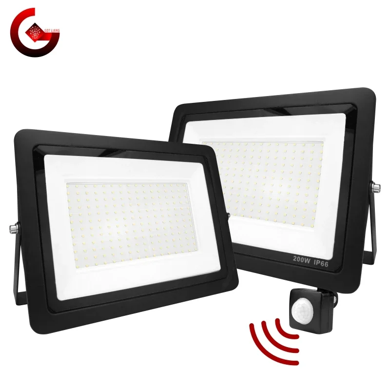 LED PIR Motion Sensor Flood Light 200W 150W 100W 50W 30W 20W 10W Outdoor Lighting Floodlight Spotlight IP66 Waterproof Led Lamp