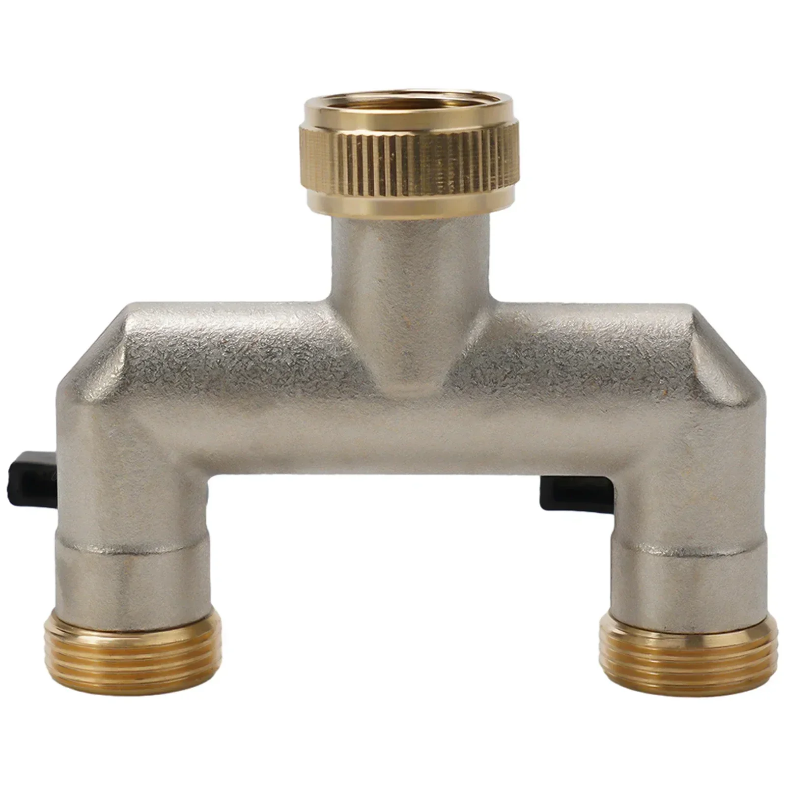 

High Quality Brand New Watering Equipment Brass Tap Splitter Tap Splitter With 2 Valves Brass Hose Tap Splitter