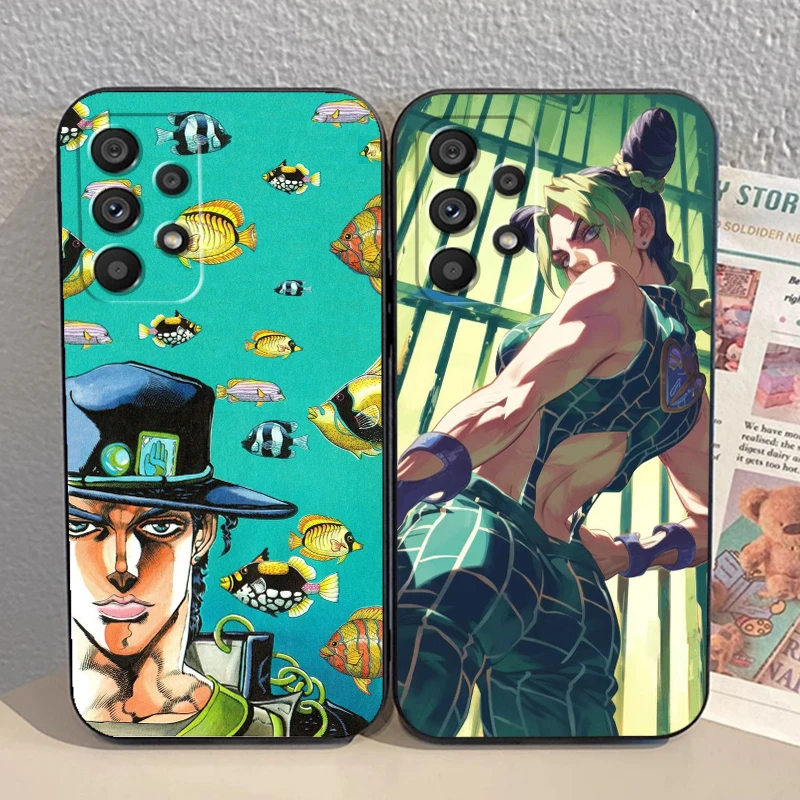 J-JoJo Bizarres A-Adventure For Samsung A53 A52 A33 A32 A51 A71 A21S A13 A73 A55 A22 A23 A35 A72 A54 A12 5G Black Soft