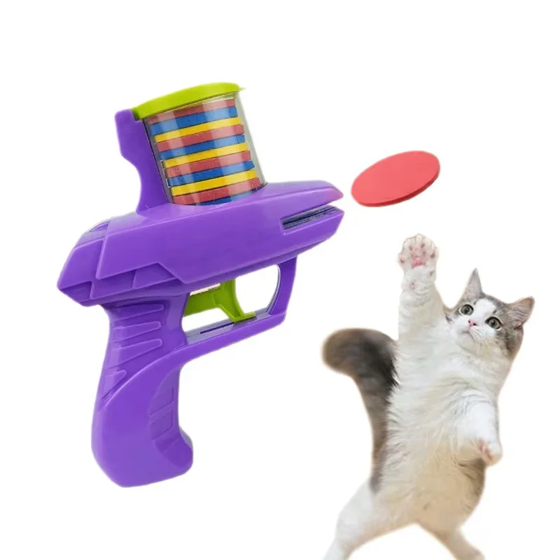 Pet's UFO Radish Gun Toy for Outdoor Fun Interactive Decompression Safe Bullet Battle Game Toy for Cats And Dogs