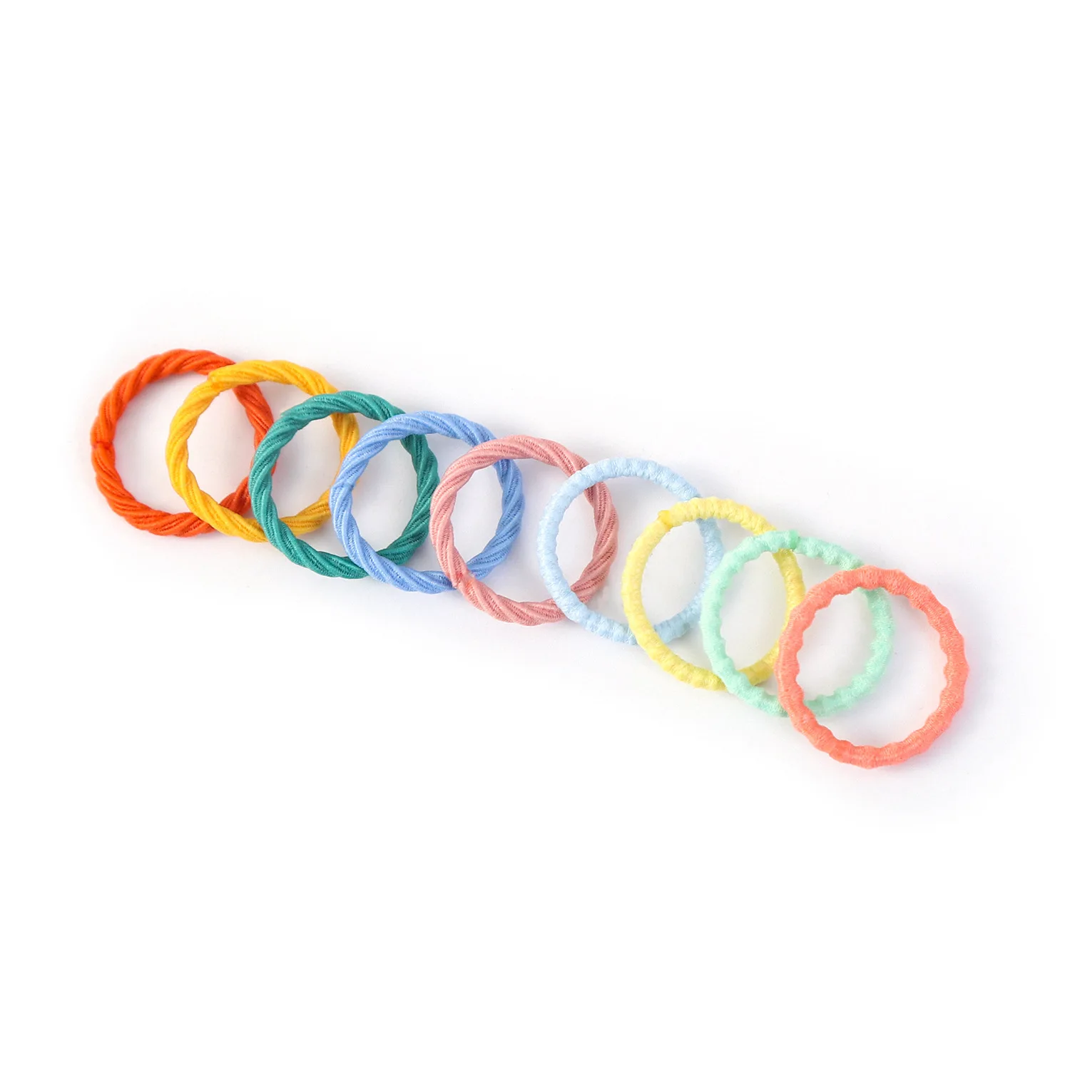 50pcs Baby 2cm Colorful Rubber Band Does Not Hurt The Hair Small Thumb Ring High Elastic Thread Toddler Kids Scrunchies Set