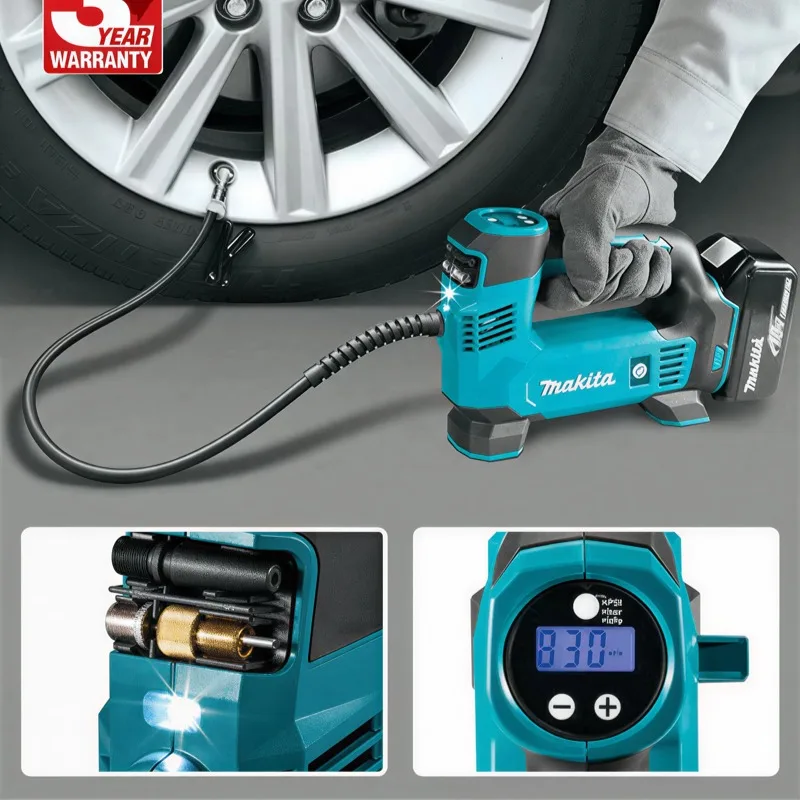 Original Makita DMP180 18V Cordless Inflator 121 PSI Digital Pressure Gauge Auto-Off for Car Bike Sports Balls