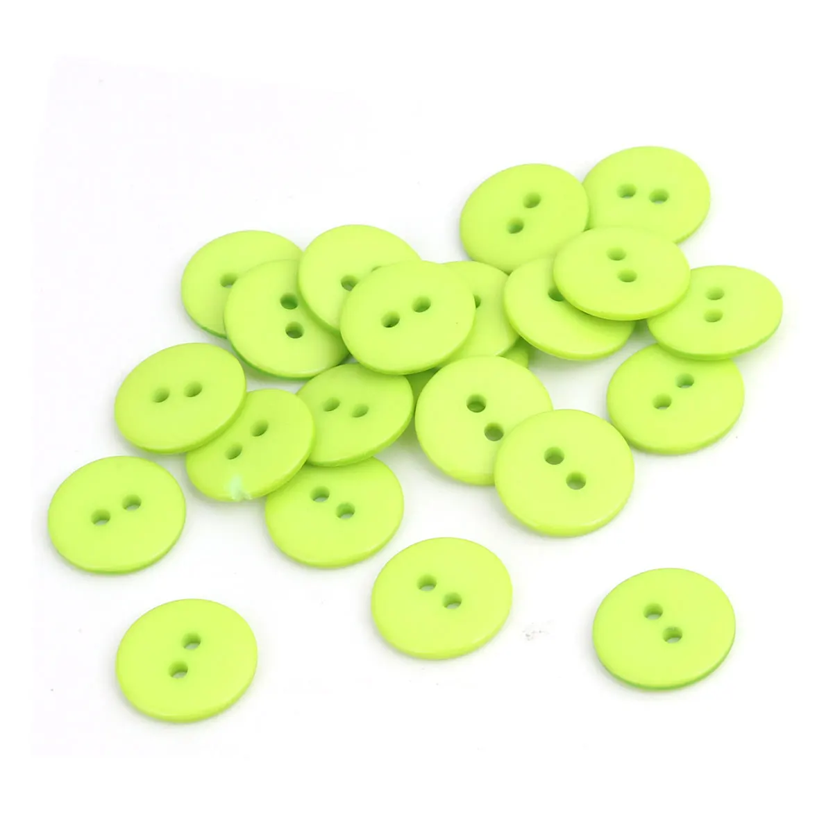 Boutons de couture en résine pour enfants, 15MM, 200 pièces, 2 trous, forme ronde, bonbons, couleurs aléatoires, accessoires de vêtement