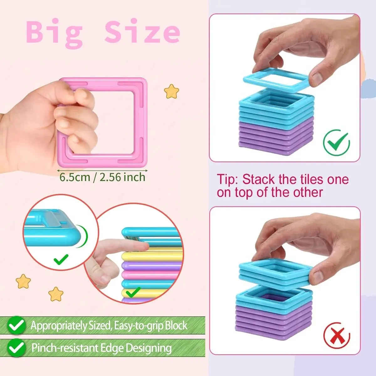 Big Size Magnets Toys for Kids Magnetic Blocks for Children Designer Constructor Set Toys for Boys and Girls Building Blocks