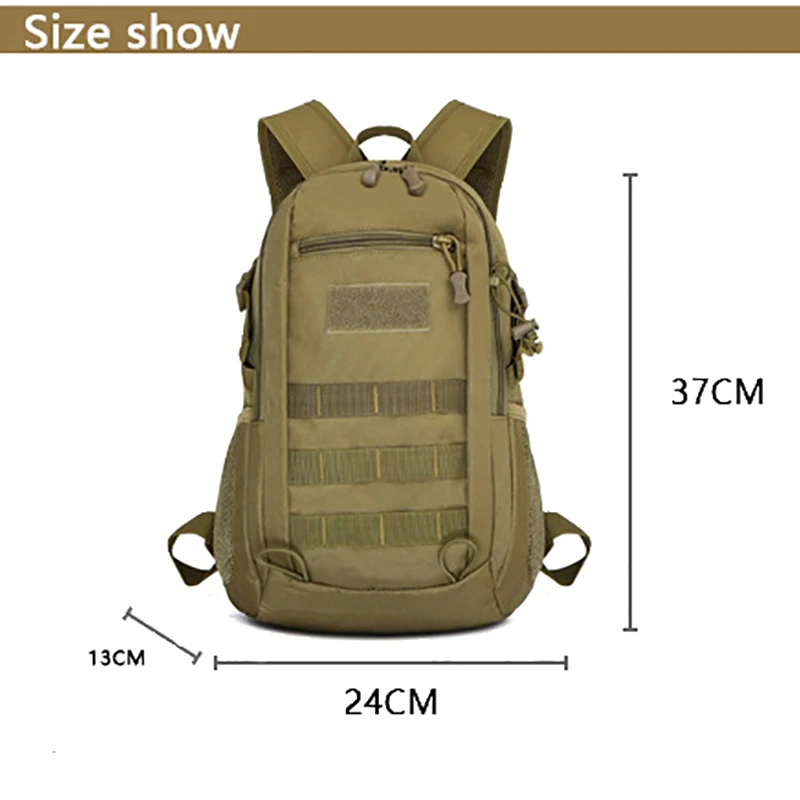 Mochila para acampar al aire libre, montañismo, senderismo, asalto táctico, nailon, impermeable, caza, ligera, 20-30L