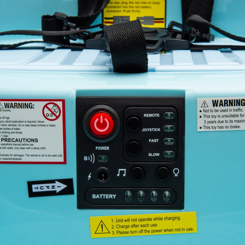 ركوب 12 فولت على سيارة ممتصة للصدمات للأطفال سيارة كهربائية لمدة 1.5-5 سنوات مع أضواء التحكم عن بعد تدور حزام أمان الحشو المضاد للتصادم