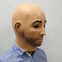 Realistic Human Latex Mask Head Halloween Masquerade Novelty Masks Costume Dress