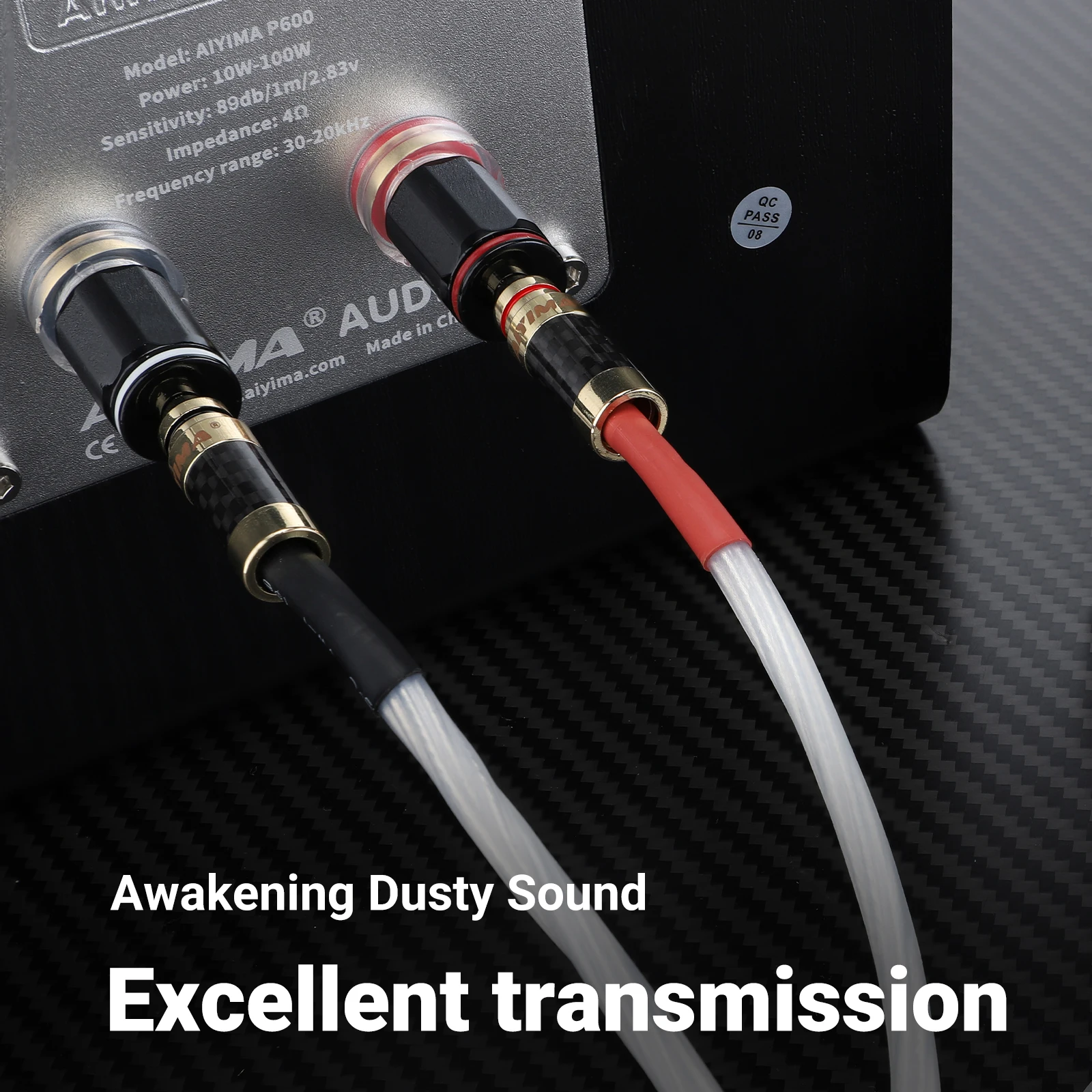AIYIMA 1Pair 1.8m HiFi Speaker Cable Single Crystal Copper with Silver and 24K Gold Plug Banana Plug for Speaker A80 A07 Max view 6
