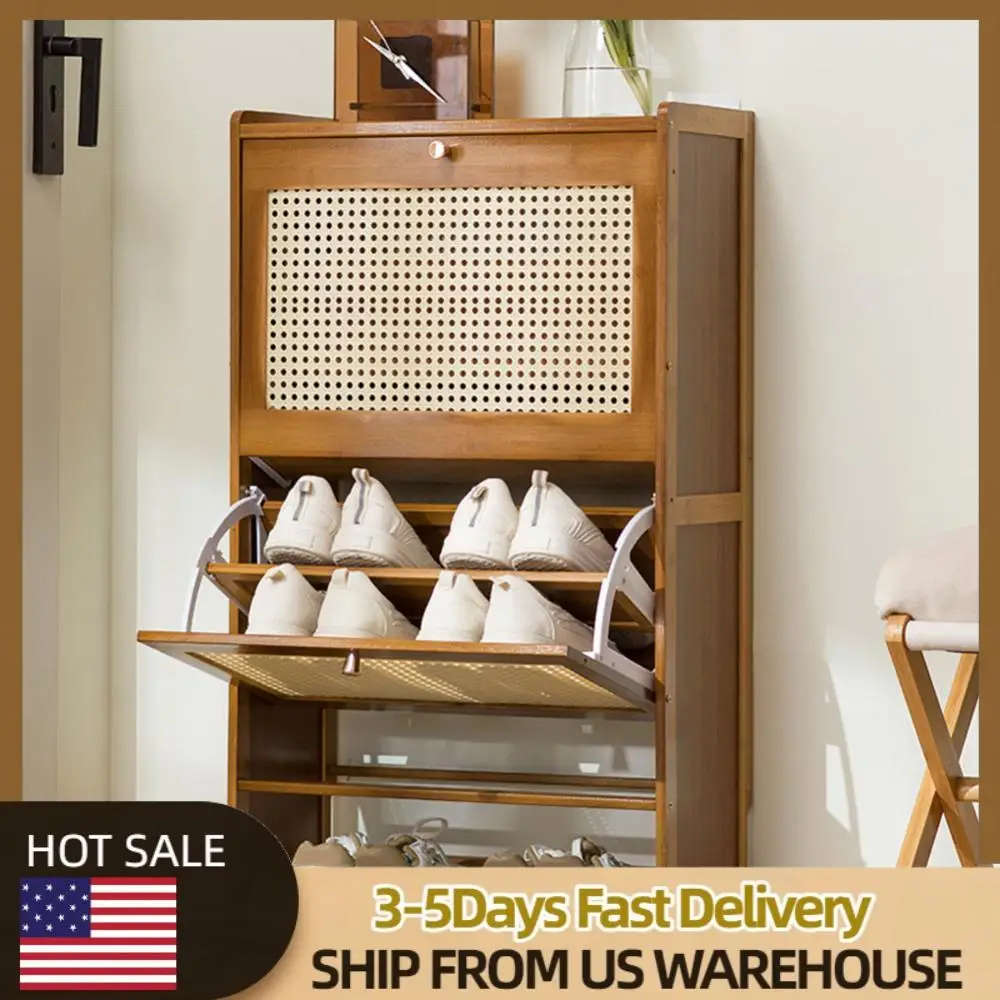

Тонкий шкаф для обуви с двумя откидными ящиками, органайзер для хранения обуви, большой вместительный входной шкаф для хранения обуви для дома и улицы