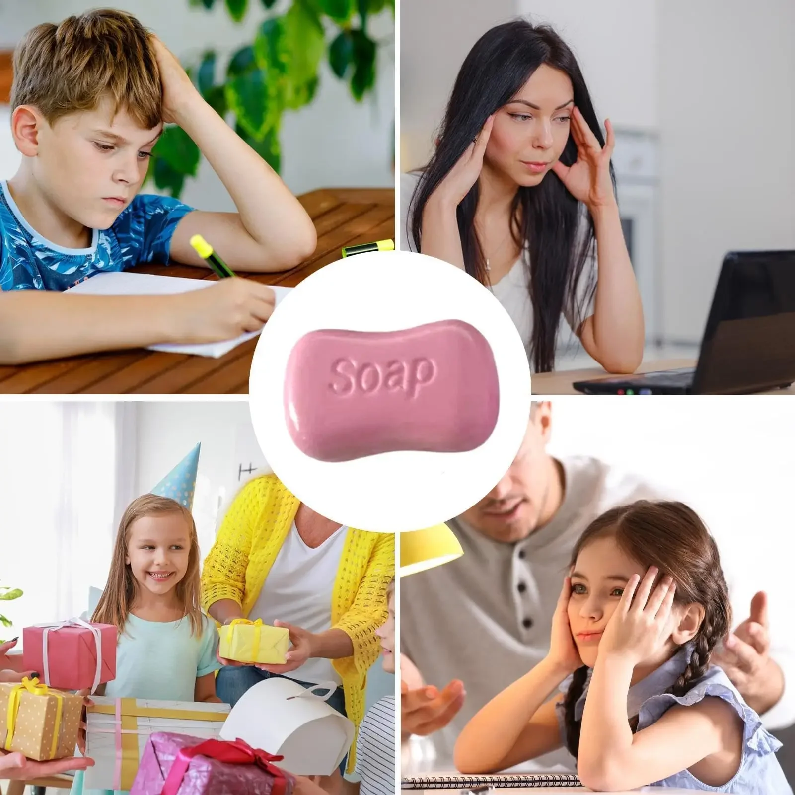 Seifenball Quetschbare Seife Stressabbau Fidget-Spielzeug Simulierte Seife Knisternde Quetschblöcke Gefüllt Anti-Stress Sensorisches Geschenk für Erwachsene – Detail 8