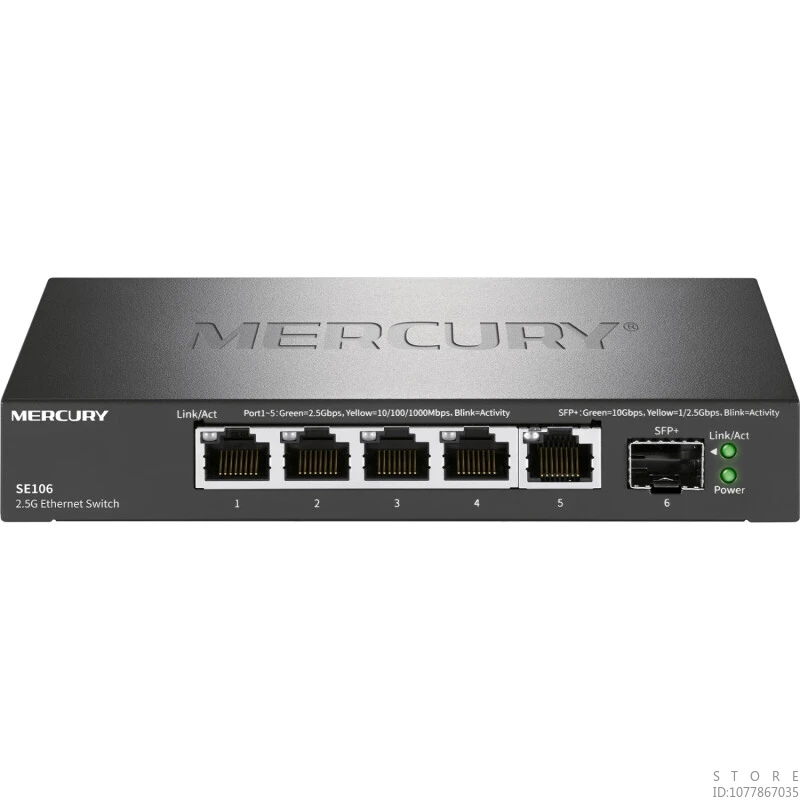 Imagem -06 - Mercury-hub e Divisor de Rede Portas Switch 2.5g 2.5ge Mais Sfp Suporta Modo Full-duplex Plug And Play Se106