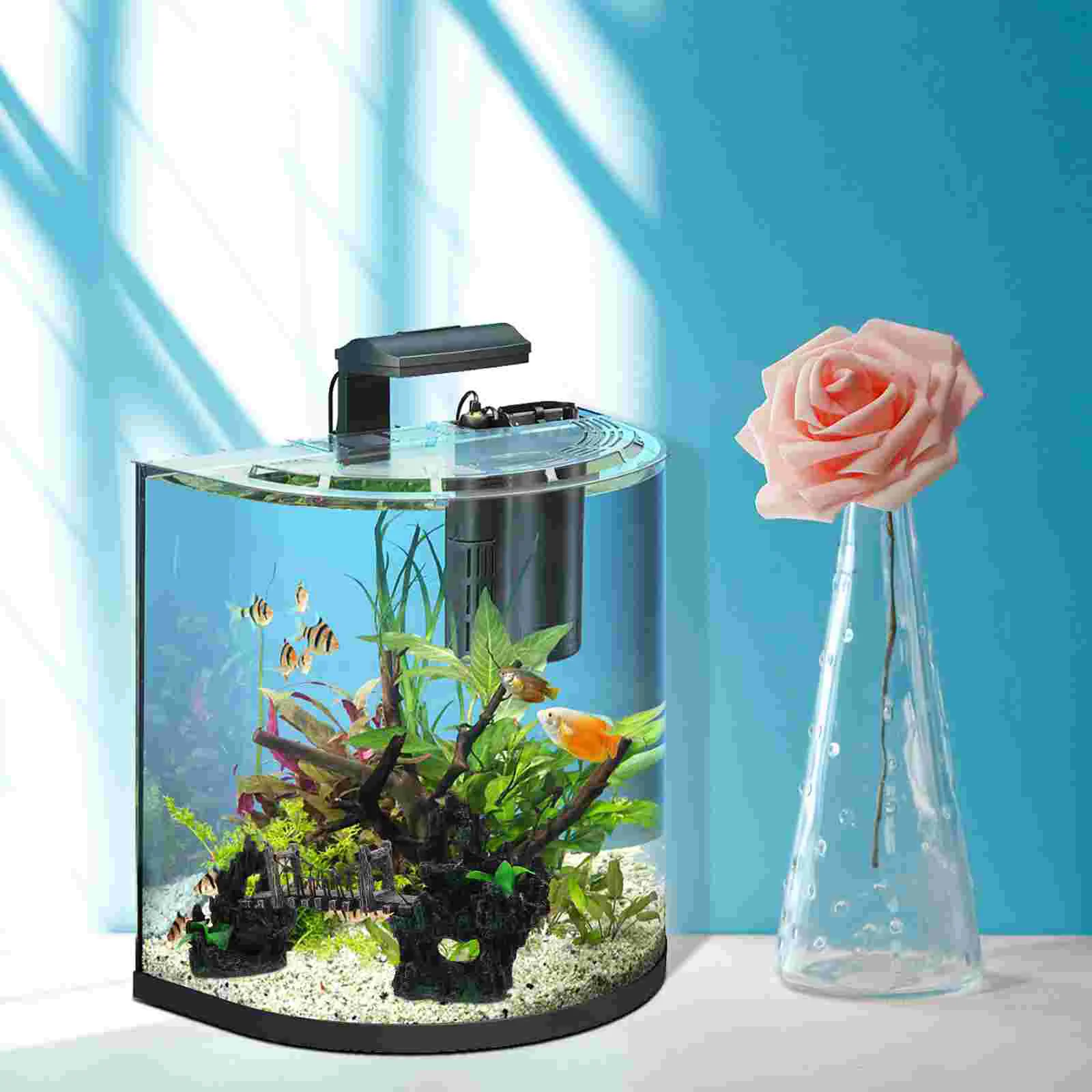 Aquarium Tank Bridge Decor Decorations Mountains Decoration Arch Landscaping Betta Ornament Adornment Hideout Drawbridge Shelter