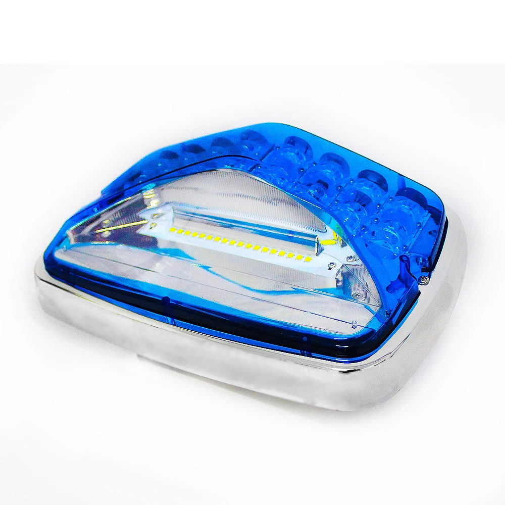 Lumière de secours LED super lumineuse pour camion de pompiers, lumière d'avertissement stroboscopique de police, 16 modes de flash, étanche, 34W, modem de voiture