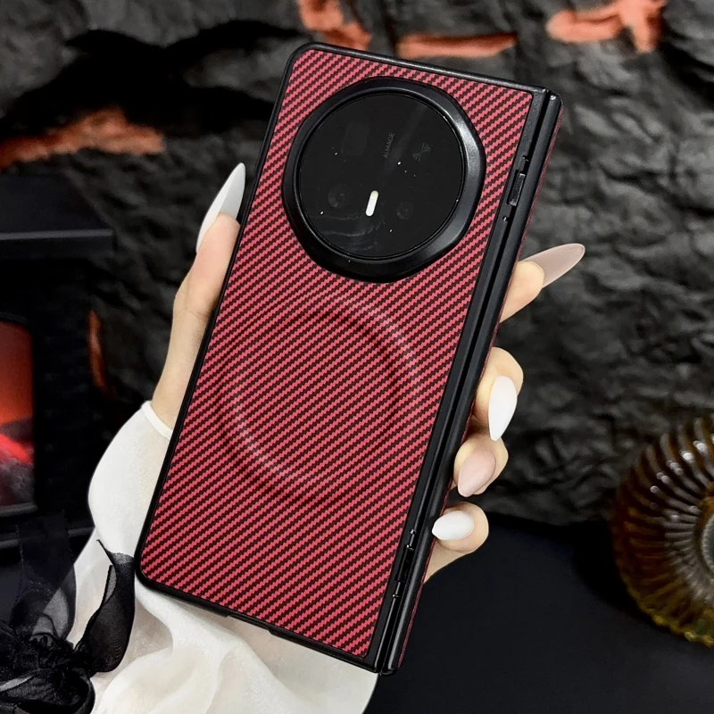 

For Honor Magic V6 Magnetic Case ELVEV Luxury PU Leather + Hard PC Anti-fingerprint Folding Phone Cover