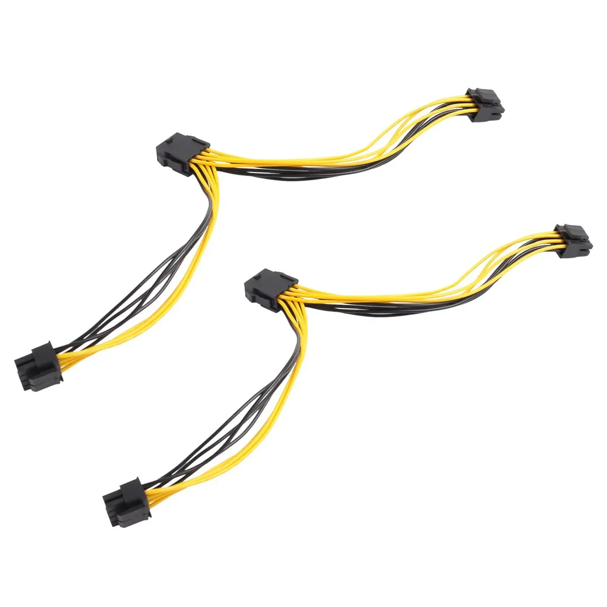 Fits for 2Pcs EPS CPU 12V 8Pin Female to Dual 8Pin (4+4)Pin EPS 12V Male Motherboard Power Supply Cable Y Splitter Adapter Sleev