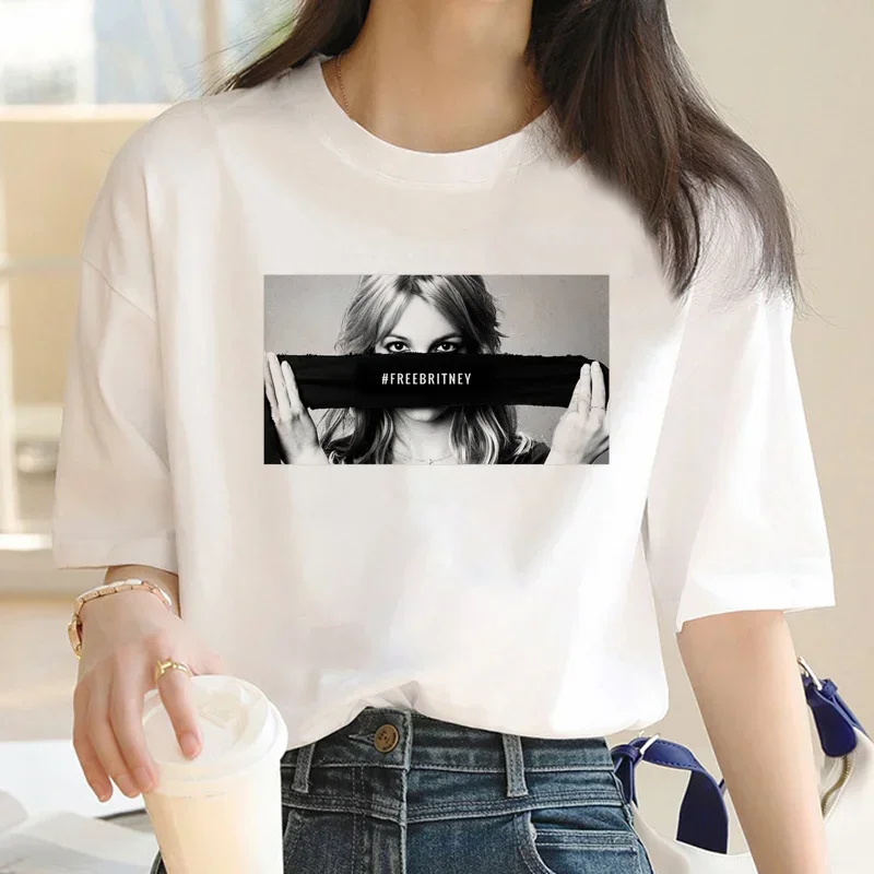 britney spears t shirt men vintage anime streetwear tshirt white t shirt