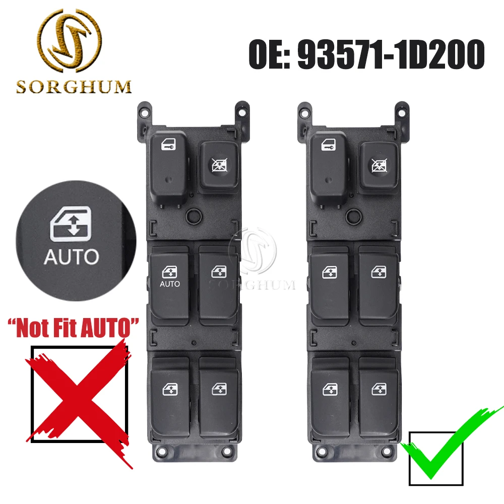 Sorghum LHD Electric Master Power Window Glass Lifter Control Switch Button For Kia Carens RONDO 2006-2012 93571-1D200 93570-1D2