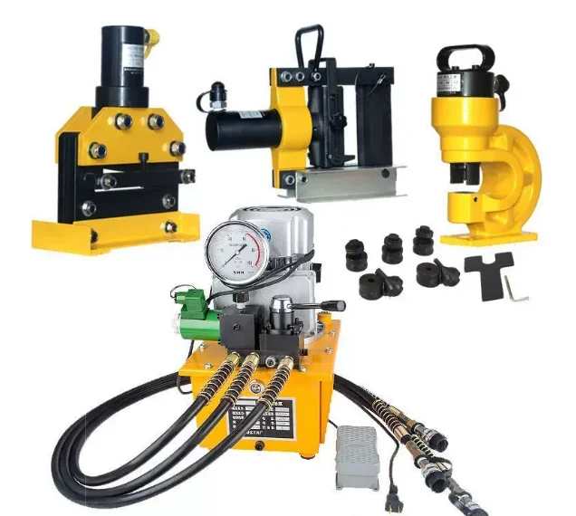 Multi-functional busbar processing machine, portable hydraulic punching and copper bar crimping