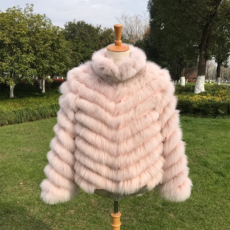 Fur Lover Winter Woman Real Fox Fur Coat With Silk Liner Warm Lady Reversible Jacket Fashion Luxury Fur Furbility New Arrival