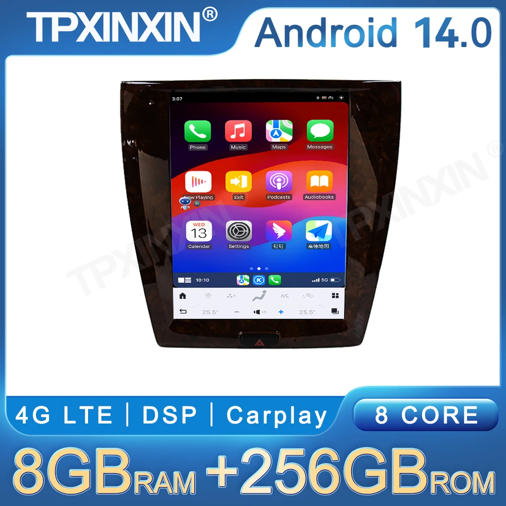 Radio para Auto Android 14 de 12.1 Pulgadas para Jaguar XK 2006-2013, Multimedia, GPS, Navegación, Audio, Estéreo, Grabadora, Unidad Principal, DSP, Carplay