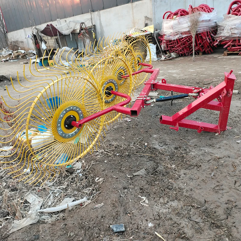 Hot Sale 4 6 8 10 12 Disc Rotary Hay Rake Farm Tractor Hitch Grass Rake Machine Featuring Premium  Hay rake; Hay raking harrow
