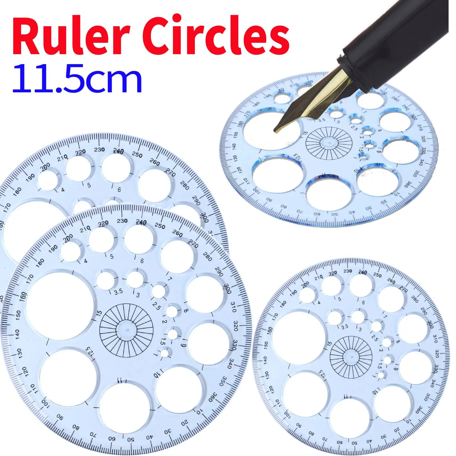 

Многофункциональный геометрический шаблон: пластиковая линейка для измерения, трафареты для черчения кругов и геометрических фигур, инструменты для рисования