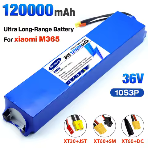 2026 36V 120000mAh 36v Electric Scooter Battery Pack 18650 Lithium Battery Pack 36V Battery Scooter for M365 Electric Scooter