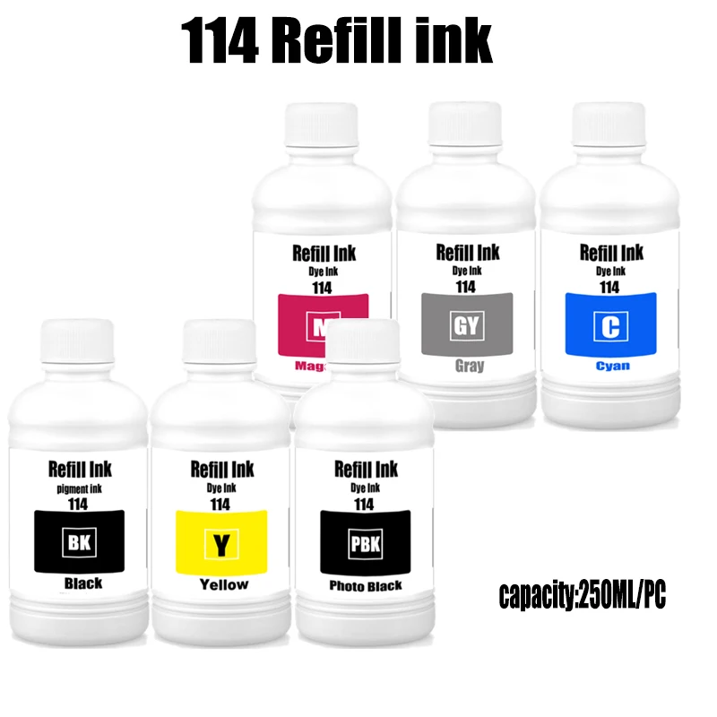 114 Pigmenttinte Farbstofftinte für Epson EcoTank ET-8550 ET-8550 Drucker 250ML
