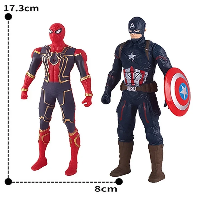 Marvel Children Toys The Avengers Anime Figures Thanos Spiderman Action Figure Iron Man Captain America Kids Toy Boy Gifts