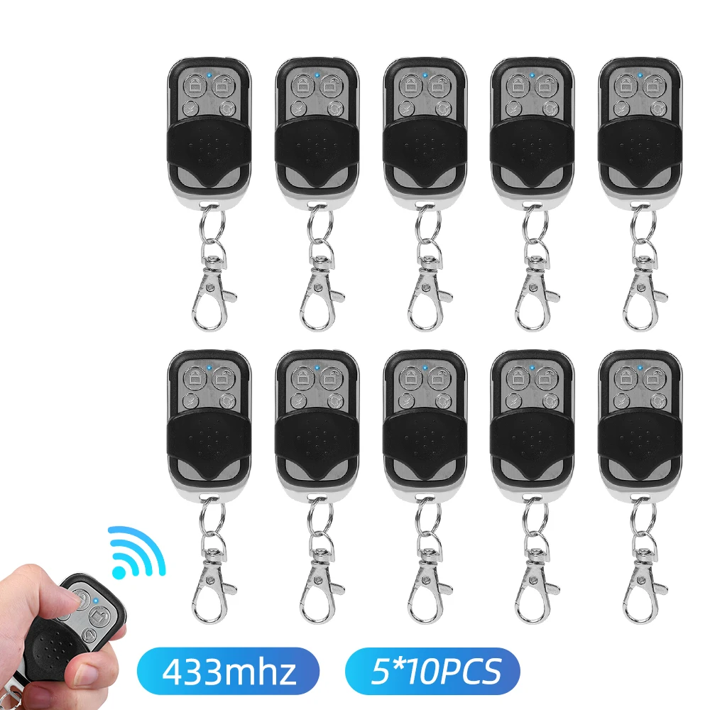 10pcs/pack Smart Copy Duplicator 433MHz Remote Control 4 Button Electric Garage Door Gate Remote Cloning 433.92 MHz Transmitter