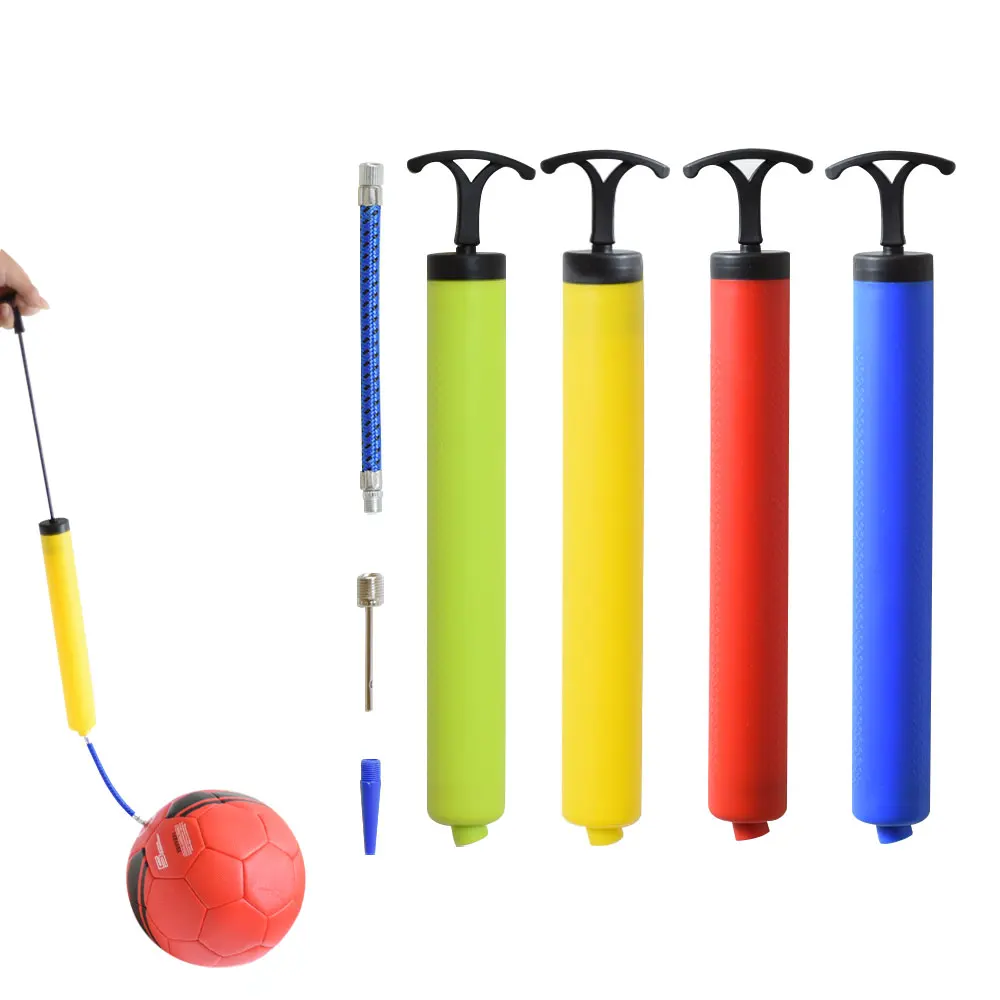 Ball Pump with Needle Air Hose Set Hand Air Pump Inflator Portable Ball Inflating Pump Tools for Football Basketball Rugby Ball