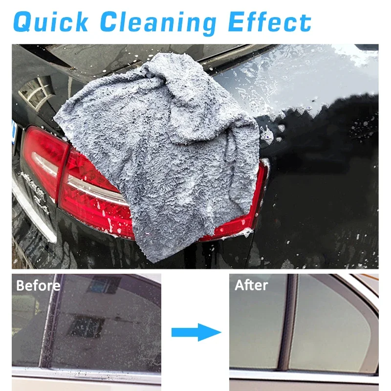 3pcs Car Wash Microfiber Towel Cleaning Drying Car Polishing Cloth Soft Edgeless Car Detailing Waxing Towel 40X40CM 350GSM