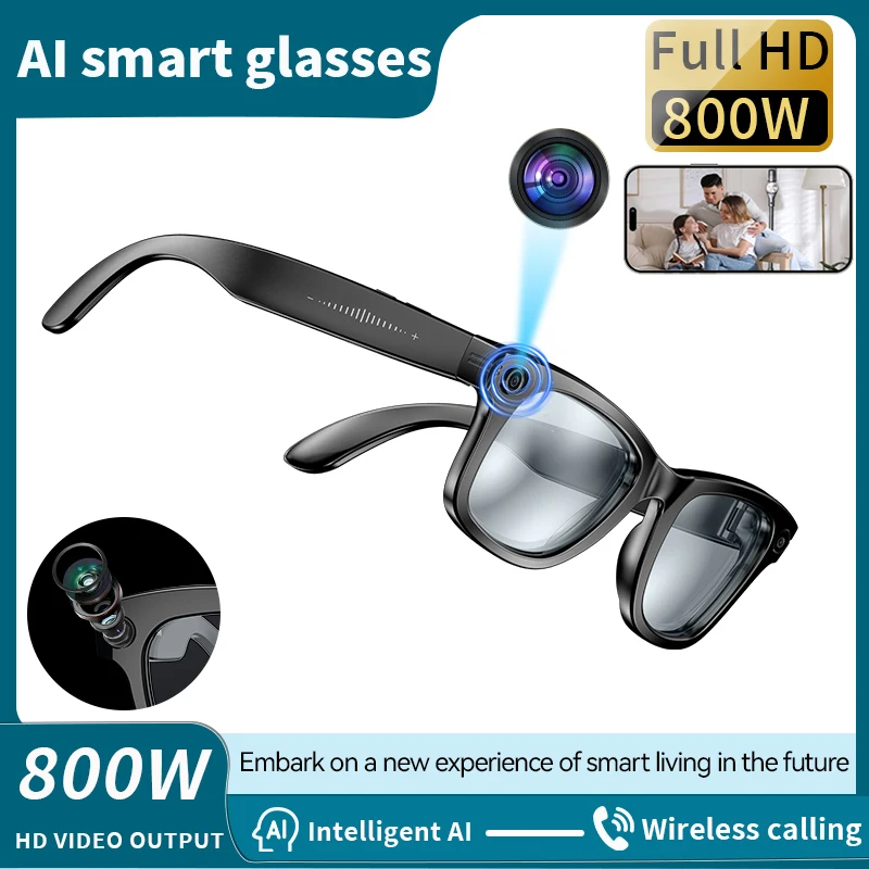 

Очки Очки для камеры Bt Call Музыкальные солнцезащитные очки Голосовой помощник Видео Запись звука Wi-Fi Передача Очки Ai