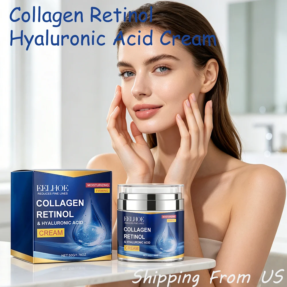 

Eelhoe 50g Collagen Wrinkle Removal Cream Increase Skin Elasticity Reduce Fine Lines Replenish Moisture Brighten Face Cream